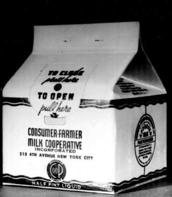 The Consumer-Farmer Milk Cooperative of New York City's Half Pint Milk Containers